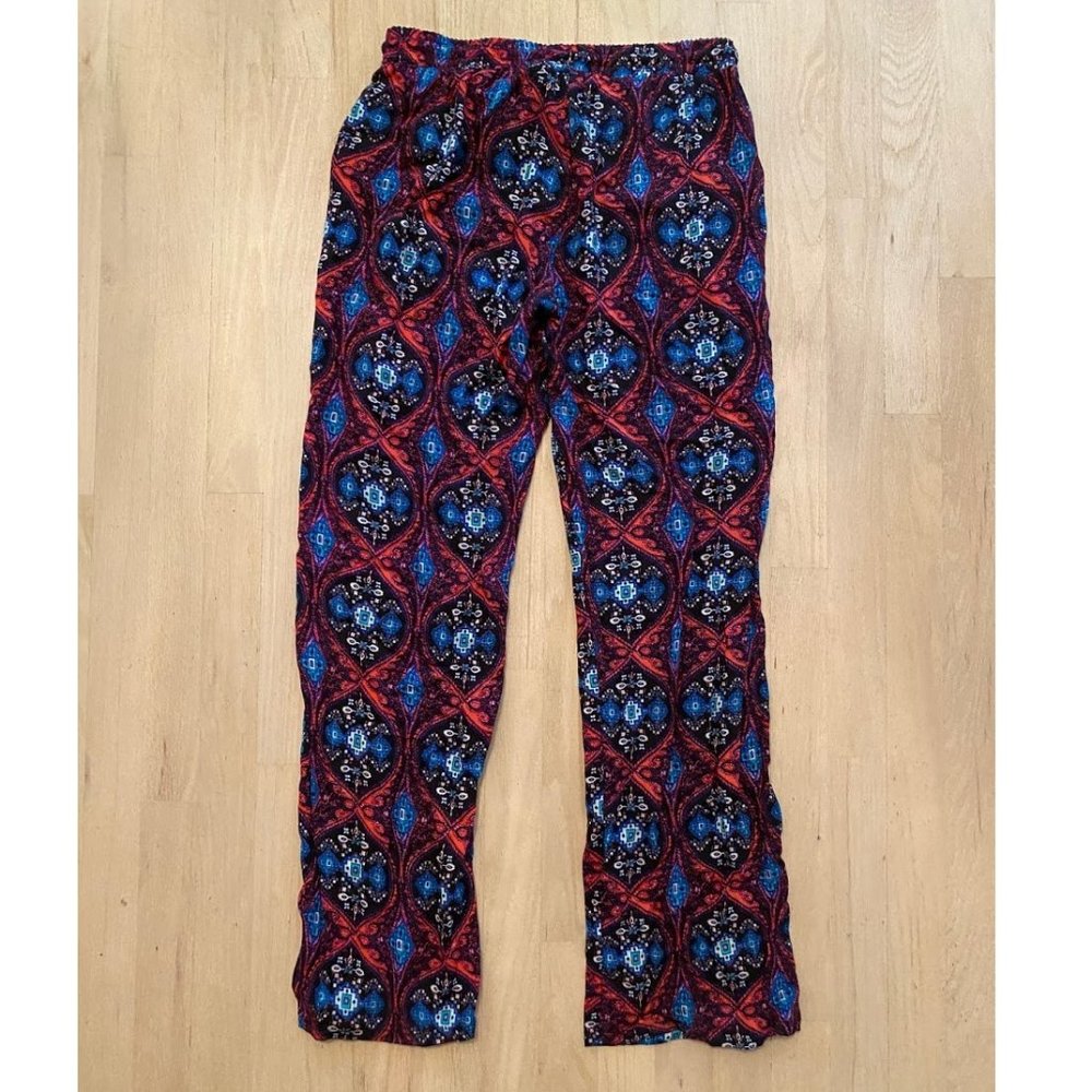 Bright Pattern Comfy Pants Size Medium - image 3